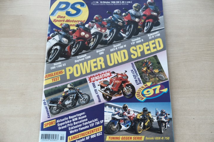 Deckblatt PS Sport Motorrad (10/1996)